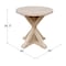 International Concepts Round Sierra  End Table, 26 W, 26 L, 26 in H, Wood, Unfinished OT-3ER - alternate 4